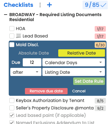 set critial dues dates automatically